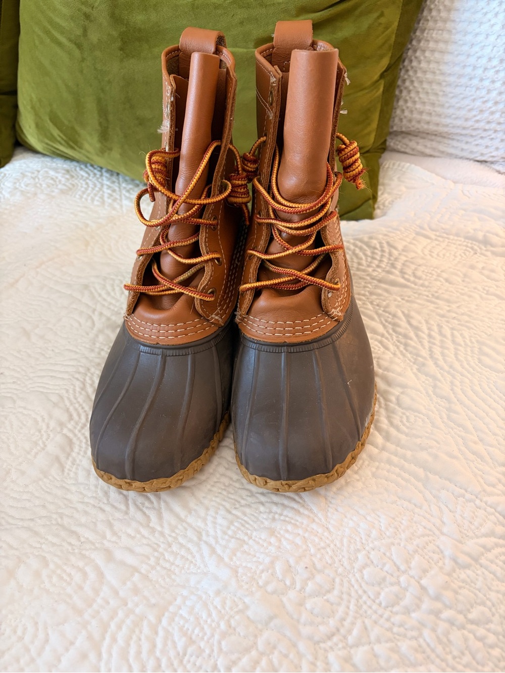 L.L. Bean Brown and Dark Brown Duck Boots